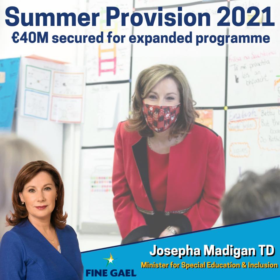 New Summer Education Programme for 2021 is good news for students with special educational needs in Cork